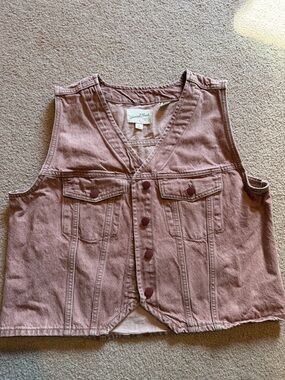 Universal Thread Washed Rose Denim Vest